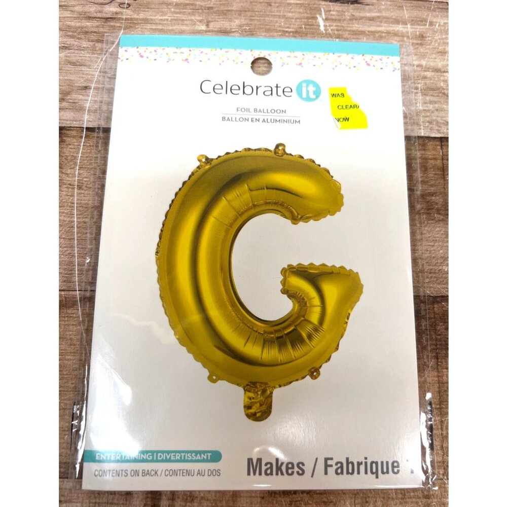 Gold Foil Letter G Balloon 14" By Celebrate It